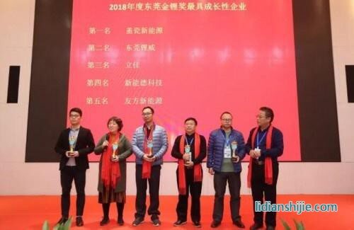 2018年度東莞鋰電業(yè)最具成長性企業(yè)