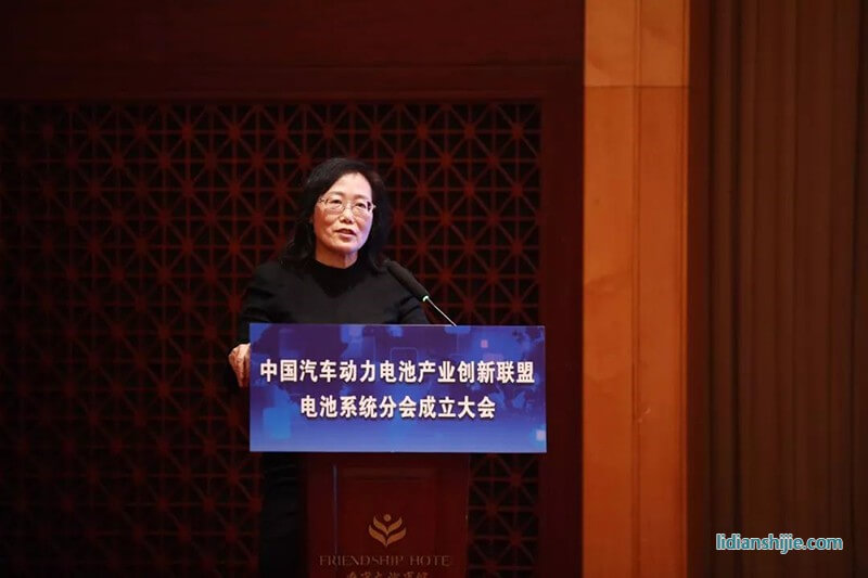 中國汽車工業(yè)協(xié)會副秘書長、創(chuàng)新聯(lián)盟秘書長許艷華女士發(fā)表致