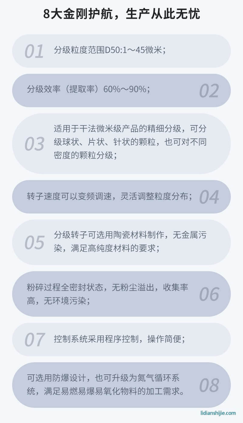 氣流分級機8大獨特技術(shù)優(yōu)勢